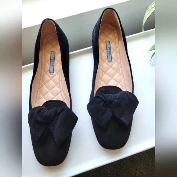 Prada Loafers with Bow - Picture 1 of 7